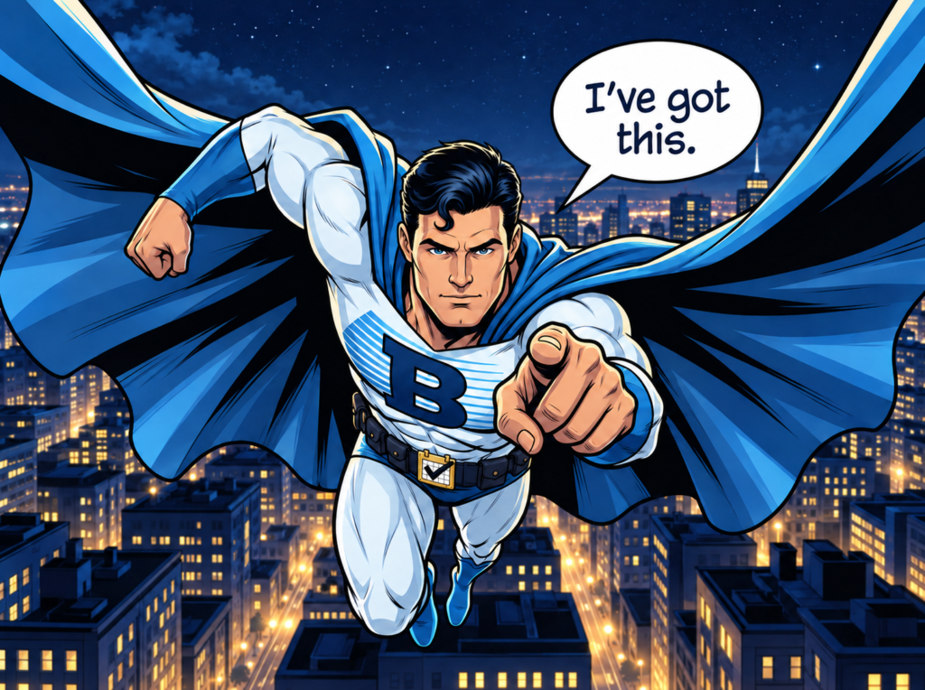A superhero that does bookkeeping on the Northern Beaches.